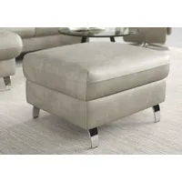 sit&more Stauraumhocker »Grenoble« mit Stauraum und satinierten Füßen grau