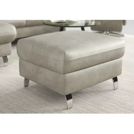 sit&more Stauraumhocker »Grenoble« mit Stauraum und satinierten Füßen grau