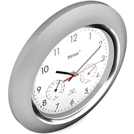 MEBUS 19454 Funk-Wanduhr mit Thermo-/Hygrome