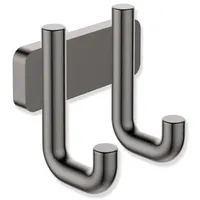 Hewi Serie 480 Doppelhaken 480.90.00170EC PVD beschichtet, schwarzchrom glänzend