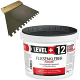 Level + Fliesenkleber 5 kg Fertig Dispersionkleber L+12 Zahnspachtel 6mm