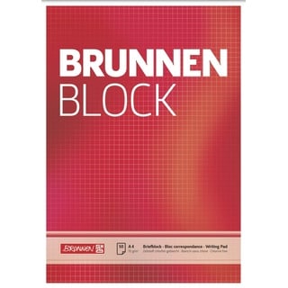 Brunnen 1052728 Briefblock (A4, kariert