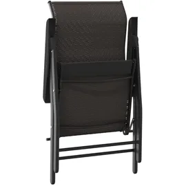 vidaXL Gartenstuhl 60 x 91 x 27 cm schwarz 2 St.