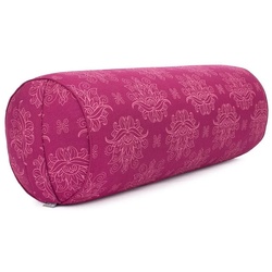 bodhi Yoga Bolster Yoga Bolster gemustert, 65 x Ø 23 cm Lotus, berry, Dinkel