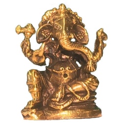 Ganesha Sitzend Messing