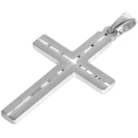 trendor 63836 Herren-Halskette mit Kreuz-Anhänger 925 Silber