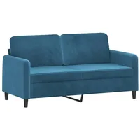 vidaXL 2-Sitzer-Sofa Blau 140 cm Samt