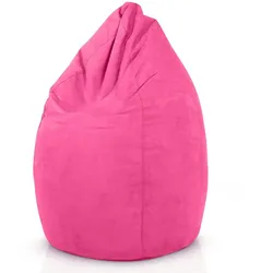 Green Bean© Sitzsack mit Rückenlehne "Drop" 60x60x90cm - Indoor Sitzkissen 220L Füllung - Bean Bag Lounge Chair Sitzhocker Pink