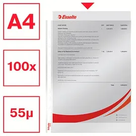 Esselte Prospekthüllen Standard DIN A4 glasklar 0,05 mm, 100 St.