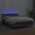 vidaXL Boxspringbett mit Matratze & LED Grau 140x200 cm Kunstleder