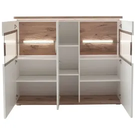 MCA Furniture Vitrine Highboard Palermo 0 x 0 x 0 cm Weiß