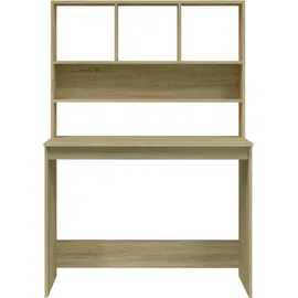 vidaXL Schreibtisch mit Regal Sonoma-Eiche 102x45x148 cm Holzwerkstoff