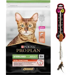 PRO PLAN Sterilised Vital Functions Katzenfutter mit Lachs 10kg + Spielzeug Angelrute GRATIS!