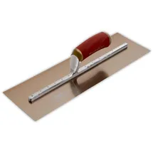 Marshalltown PermaShape Glättkelle, gebogene Form, aus Goldstahl, perfekt für Verputzer und Gipser, Maße der Kelle: 356x127 mm