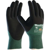 ATG, Schutzhandschuhe, Schnittschutzhandschuhe MaxiCutOilTM 44-305 Größe 10 grün/schwarz EN 388 PSA-Kategorie II (10)