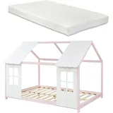 [en.casa] Tostedt 120 x 200 cm Rosa/Weiß