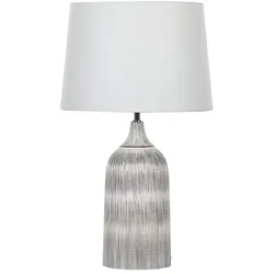 Tischlampe grau 66 cm Trommelform GEORGINA