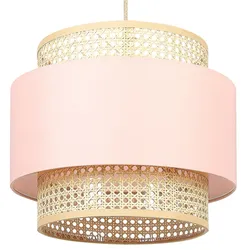 Hängeleuchte YUMURI Rattan Pfirsichrosa