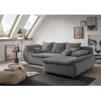 Home Affaire "Imola, bequem, aktuelle Steppung im Sitz, L-Form, Breite 270cm", grau, B:270cm H:90cm T:170cm, Microfaser PRIMABELLE (100% Polyester) / Struktur (82% Polyester, 9% Viscose, 7% Baumwolle, 2% Nylon);Kunstleder SOFTLUX / Struktur (82%