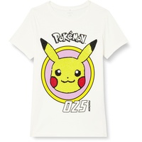 name it - T-Shirt Nkfjunna Pokemon in white alyssum, Gr.122/128,