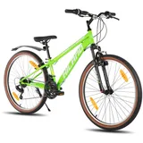 HILAND 26 Zoll Mountainbike für Herren und Damen, 21 Gänge Mountainbike, hochfester Stahlrahmen, V-Bremse, Hardtail MTB für Erwachsene, Grün