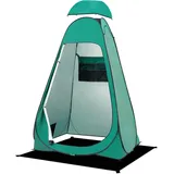 BRIAN & DANY Duschzelt Camping, Pop Up Toilettenzelt, Tragbares Umkleidezelt mit Regenschutz und Fenstern, Sichtschutz Zelt für Outdoor, UPF 50+ Wasserdicht, 119,9 x 119,9 x 190 cm, Grün