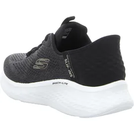SKECHERS Herren Sneakers, Schwarzes Netzgewebe mit grauem Rand, 42 EU
