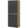 inn.furn Assino Mehrzweckschrank 70 x 175 x 37 cm Grau/Eiche/Beige