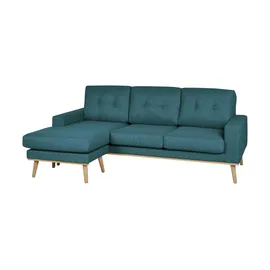 Sofa.de Ecksofa beidseitig stellbar ¦ türkis/petrol ¦ Maße (cm): B: 211 H: 88 T: 139.0