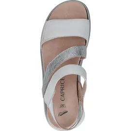 CAPRICE Leder-Keilsandaletten in Weiß 39