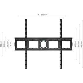 ONKRON Fester TV-Halter für 55"-100", 75 kg schwarz