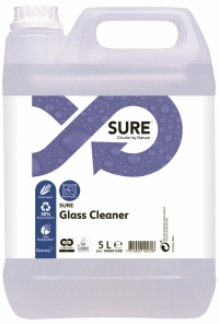 SURE Glass Cleaner Öko-Glasreiniger, Gebrauchsfertiger Glasreiniger zur profesionellen Unterhaltsreinigung, 5 l - Kanister