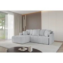 altdecor Ecksofa LONLI-L Samt 2-Sitzer Grau