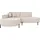 WFL GROUP Ecksofa Hana Loft 3-Sitzer Ecke Links Cordstoff Chenille, Creme 241/80/168 cm