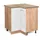 Vicco Eckunterschrank R-Line 75,6 x 75,6 x 81,6 cm Weiß