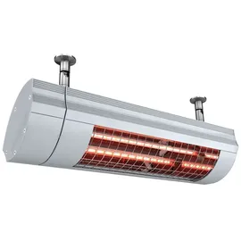 Solamagic Infrarotstrahler ECO-2000-ARC, 2000 W, mit Funkdimmer + Handsender - Silber/Weiß