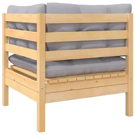vidaXL Garten-Lounge-Set 8-tlg. grau Kiefer