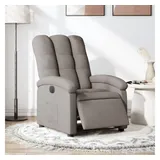 vidaXL Relaxsessel Elektrisch Taupe Stoff