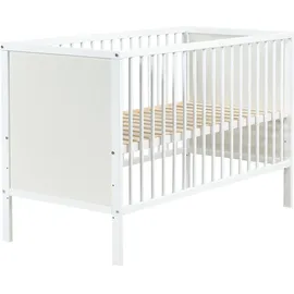 Beliani Babybett Zama 60 x 120 cm) Weiß