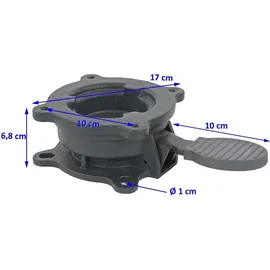 MCW Drehplatte für Ampelschirm Metall Ø 17 cm Schwarz