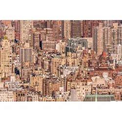 Fototapete PAPERMOON "Stadt", bunt, B:4,50m L:2,80m, Vlies, Tapeten