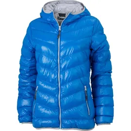 James & Nicholson Damen Daunen Sweatjacke JN1059" - Nicholson blue/silver M