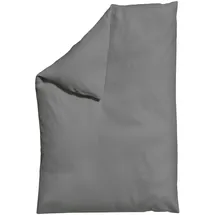 schlafgut Knitted Jersey Unifarben Grau 135 x 200 cm + 40 x 80 cm