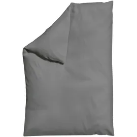 schlafgut Knitted Jersey Unifarben Grau 135 x 200 cm + 40 x 80 cm