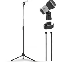 Pyle Audio Pyle Mikrofonständer mit Schwanenhals – Mikrofonstativ höhenverstellbar 132–200cm, faltbar, 5/8" Gewinde
