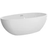 BB Freistehende Oval-Badewanne in Ei-Form aus Acryl 180 cm x 90 cm x 59 h, weiß glanz