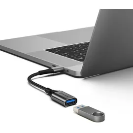 Alogic Super Ultra USB 3.1 USB-C auf USB-A Adapter 15cm grau