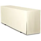 TexDeko Biertischhusse Premium für Bierzeltgarnitur 220 x 70cm Blickdicht waschbar (Creme)