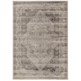 benuta nest In- & Outdoor-Teppich Artis Anthrazit 120x180 cm - Teppich, Grau, Textil, Kunststoff, Abstrakt, Rechteckig, 120x1 Gots, wasserabweisend, Teppiche Böden, Teppiche, Outdoorteppiche