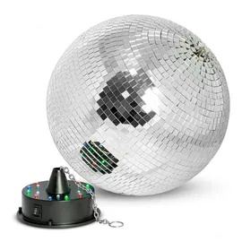 Relaxdays Discokugel 40 cm Schwarz/Silber